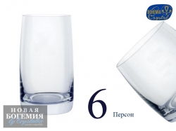 Набор стаканов для воды Идеал (Ideal) 380мл, Гладкие, бесцветные (6 штук) 