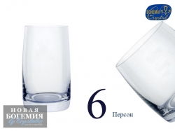 Набор стаканов для воды Идеал (Ideal) 250мл, Гладкие, бесцветные (6 штук) 