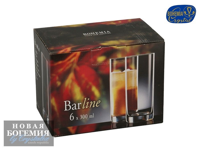 Набор стаканов для воды Барлайн (Barline) 300мл, Отводка золото (6 штук) 