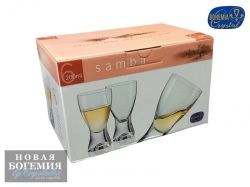 Набор стаканов для вина Самба (Samba) 200мл, Гладкие, бесцветные (6 штук) 