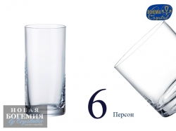 Набор стаканов для воды Барлайн (Barline) 230мл, Гладкие, бесцветные (6 штук) 